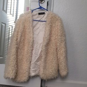 White fur jacket/cardigan